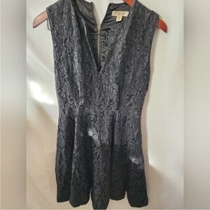 BURBERRY London Black Lace Sleeveless Dress Floral Flowy 10